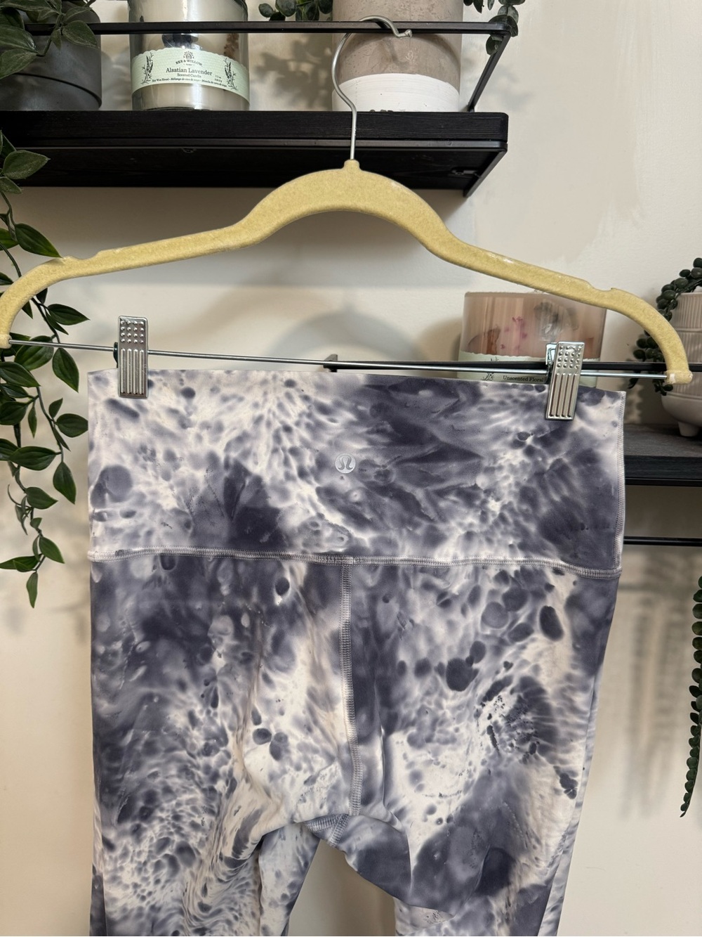 lululemon athletica Wunder Under Marble High-Rise Leggings in Gray and White
